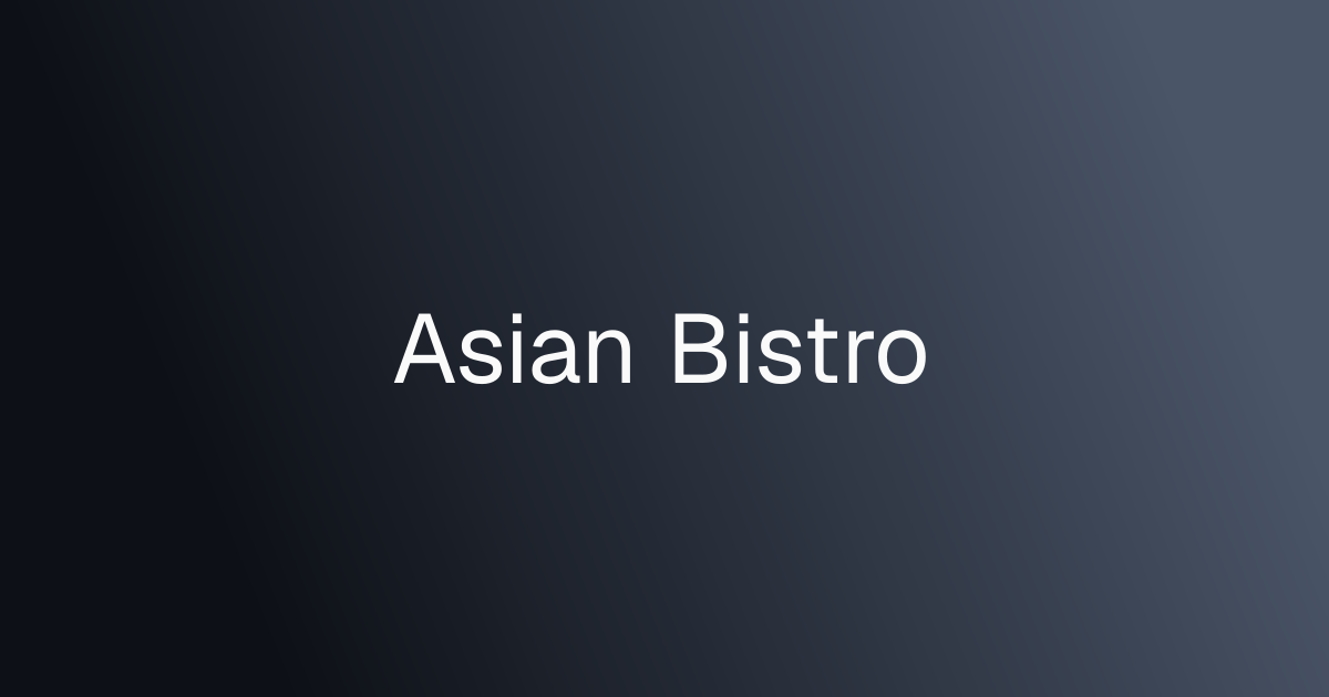 Asian Bistro cover